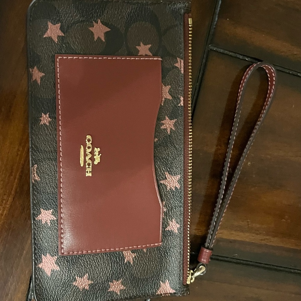 Coach Star Pattern Wristlet